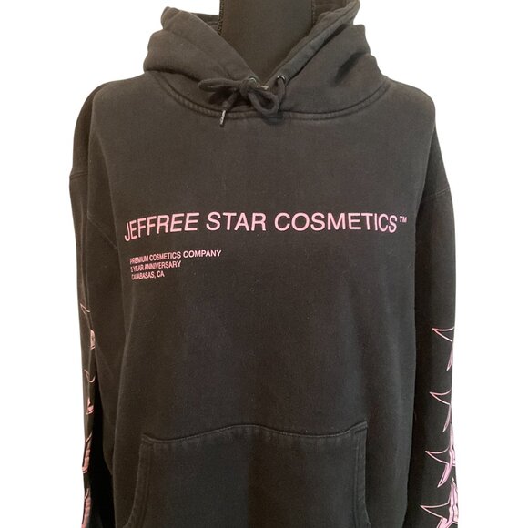 Jefferey Star Hoodie Black Premium Cosmetics Company 5 year anniversary size L - Picture 2 of 9